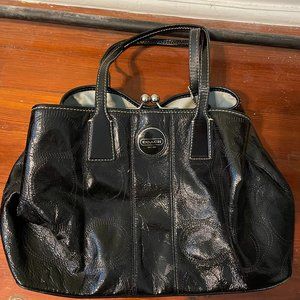 Vintage Leather Coach Tote